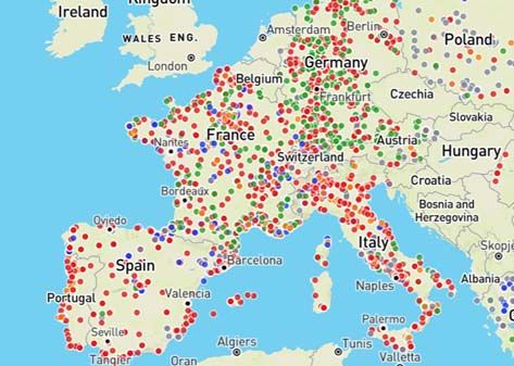 Mapa nemocníc, ktoré zastrešuje UEHP